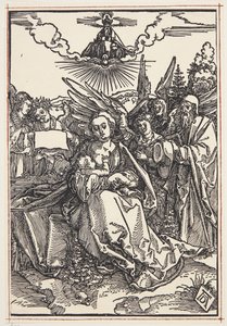 Svatá rodina s pěti anděly od Albrecht Dürer