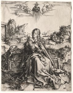 Svatá rodina s motýlem. od Albrecht Dürer