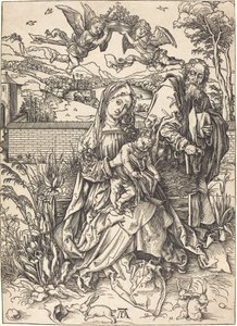 Svatá rodina se třemi zajíci od Albrecht Dürer