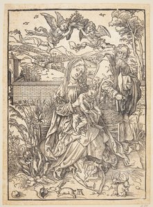 Svatá rodina se třemi zajíci od Albrecht Dürer