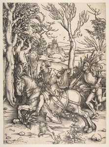 The Knight and Man-at-arms.n.d. od Albrecht Dürer