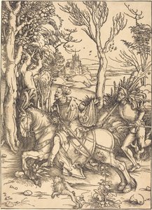 Rytíř na koni a Lansquenet od Albrecht Dürer