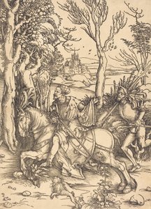 Rytíř na koni a Lansquenet, c. 14961497. od Albrecht Dürer