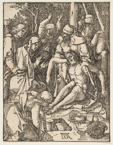 Oplakávání, od Malé vášně, ca. 1509. od Albrecht Dürer