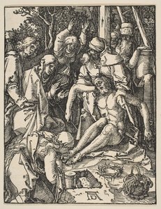 Oplakávání, od Malé vášně, ca. 1509. od Albrecht Dürer