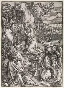 Velké utrpení: Kristus na Olivové hoře od Albrecht Dürer