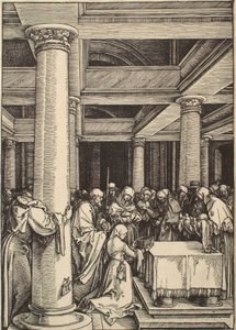 Život Panny Marie: Uvedení do chrámu od Albrecht Dürer