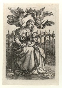 Madona s dítětem korunovaná dvěma anděly, 1518 od Albrecht Dürer
