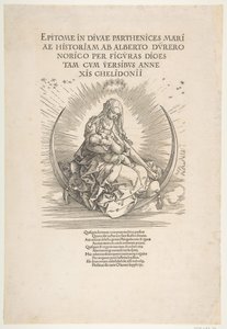 Madona na půlměsíci, Frontispis k Životu Panny, ca. 1511. od Albrecht Dürer