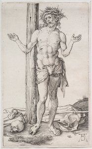 Muž bolesti stojící, se zdviženýma rukama, c. 1500. od Albrecht Dürer