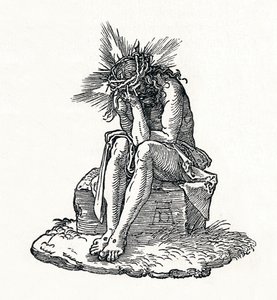 Muž smutku. Titulní strana k Malé vášni., c1511, 1906 od Albrecht Dürer