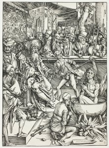 Umučení svatého Jana, z Apokalypsy od Albrecht Dürer
