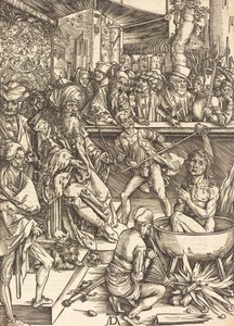 Umučení svatého Jana, pravděpodobně c. 14961498. od Albrecht Dürer