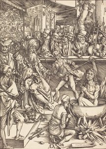 Umučení svatého Jana, pravděpodobně c. 14961498. od Albrecht Dürer