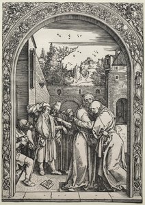 Setkání Joachima a Anny u Zlaté brány od Albrecht Dürer