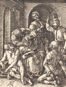 Posmívání se Kristu, pravděpodobně c. 15091510. od Albrecht Dürer