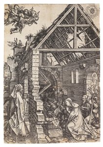 Narození Krista, ze série Život Panny, ca 1503. od Albrecht Dürer