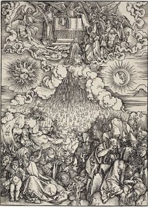Otevření páté a šesté pečeti z Apokalypsy od Albrecht Dürer