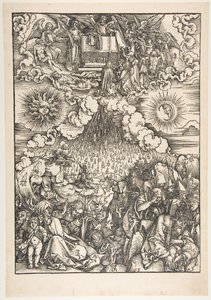 Otevření páté a šesté pečeti z Apocalypse.n.d. od Albrecht Dürer