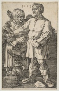 Selský pár na trhu, 1519. od Albrecht Dürer