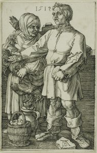 Rolník a jeho žena na trhu od Albrecht Dürer