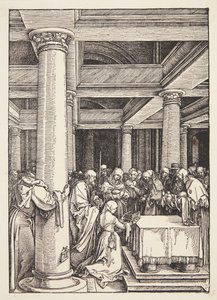 Prezentace v chrámu od Albrecht Dürer