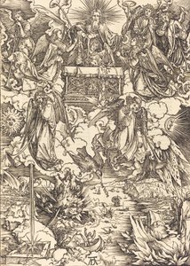 Sedm andělů s trubkami, 1498. od Albrecht Dürer