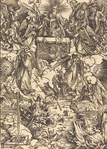 Sedm andělů s trubkami, pravděpodobně c. 14961498. od Albrecht Dürer