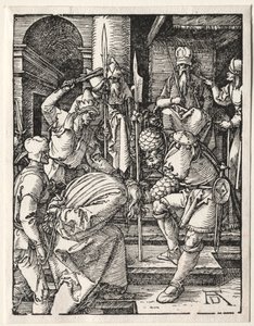 Malé utrpení: Kristus před Annášem, 1509-1511. od Albrecht Dürer