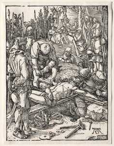 Malé utrpení: Kristus přibíjený na kříž, 1509-1511. od Albrecht Dürer
