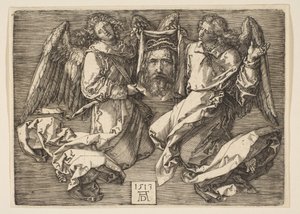 Sudarium zobrazené dvěma anděly, 1513. od Albrecht Dürer