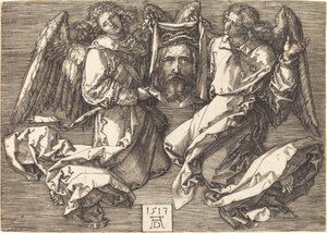 Sudarium držené dvěma anděly od Albrecht Dürer
