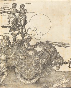 Triumfální vůz Maxmiliána I. (Velký triumfální vůz) [deska 2 z 8] od Albrecht Dürer