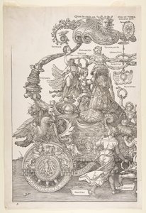 Triumfální vůz Maxmiliána I. The Great Tri..., pravděpodobně dokončený ca. 1518, vydáno 1522. od Albrecht Dürer