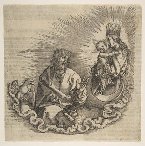 Panna se zjevuje svatému Janovi, Frontispis k Apokalypse, 1511. od Albrecht Dürer