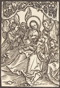 Panna kojící Ježíška se čtyřmi anděly, c. 1500. od Albrecht Dürer