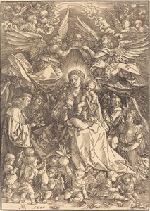 Panna obklopená mnoha anděly od Albrecht Dürer