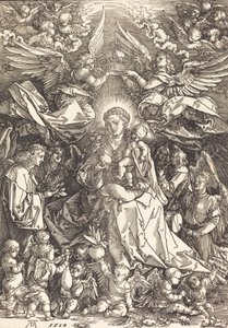 Panna obklopená mnoha anděly, 1518. od Albrecht Dürer