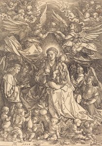 Panna obklopená mnoha anděly, 1518. od Albrecht Dürer