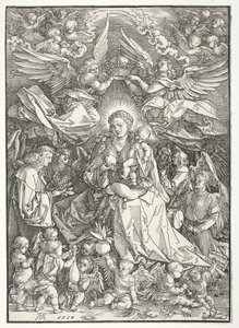 Panna obklopená mnoha anděly, 1518. od Albrecht Dürer