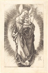 Panna a dítě na půlměsíci s žezlem a hvězdnou korunou od Albrecht Dürer