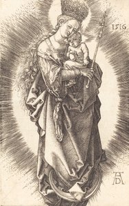 Panna a dítě na půlměsíci s žezlem a hvězdnou korunou, 1516. od Albrecht Dürer