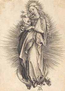 Panna na půlměsíci, c. 14981499. od Albrecht Dürer