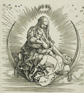 Panna na půlměsíci, ze Života Panny od Albrecht Dürer
