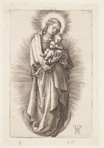 Panna na půlměsíci s diadémem od Albrecht Dürer