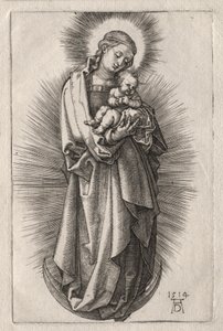 Panna s čelenkou do vlasů na půlměsíci od Albrecht Dürer