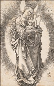 Panna s hvězdnou korunou a žezlem, 1516. od Albrecht Dürer