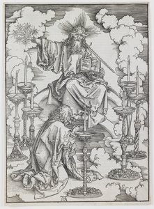 The Vision of the Seven Candlesticks, ze série „The Apocalypse“ od Albrecht Dürer