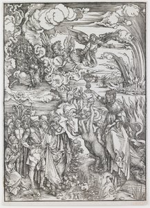 Babylonská děvka ze série „Apokalypsa“ od Albrecht Dürer