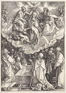 Nanebevzetí a korunovace Panny Marie od Albrecht Dürer